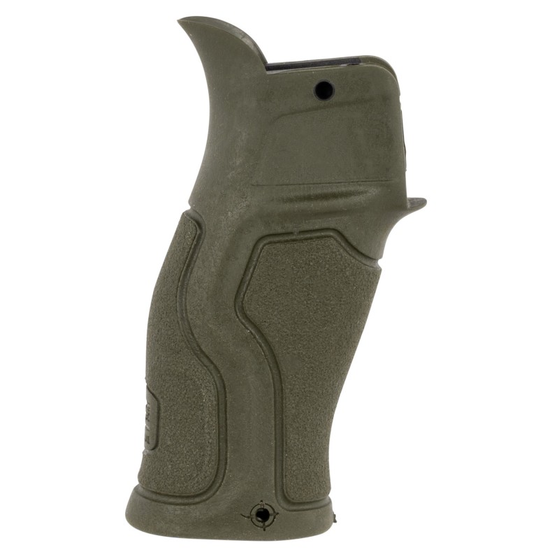 FAB Defense FXGRADUSG Gradus Ergonomic Pistol Grip 15 Degree OD Green Polymer with Rubber Overmold for AR15 AR10 M4 M16