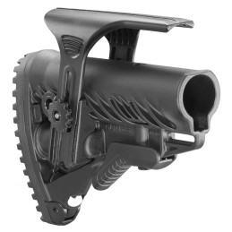 FAB Defense FXGLR16CP GLR16 CP  Tactical Buttstock for AR15 M16 M4 wAdjustable CheekRest  AntiRattle Mechanism Black Polymer