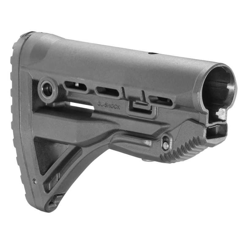 FAB Defense FXGLSHOCK GLShock  Buttstock for M16 M4 wAntiRattle Mechanism Black Polymer