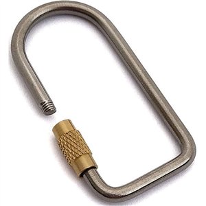 Ti Flat Oval Keyring