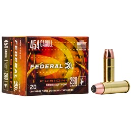 Federal F454FS1 Fusion Handgun 454 Casull 260 gr Fusion Soft Point 20 Per Box 10 Case