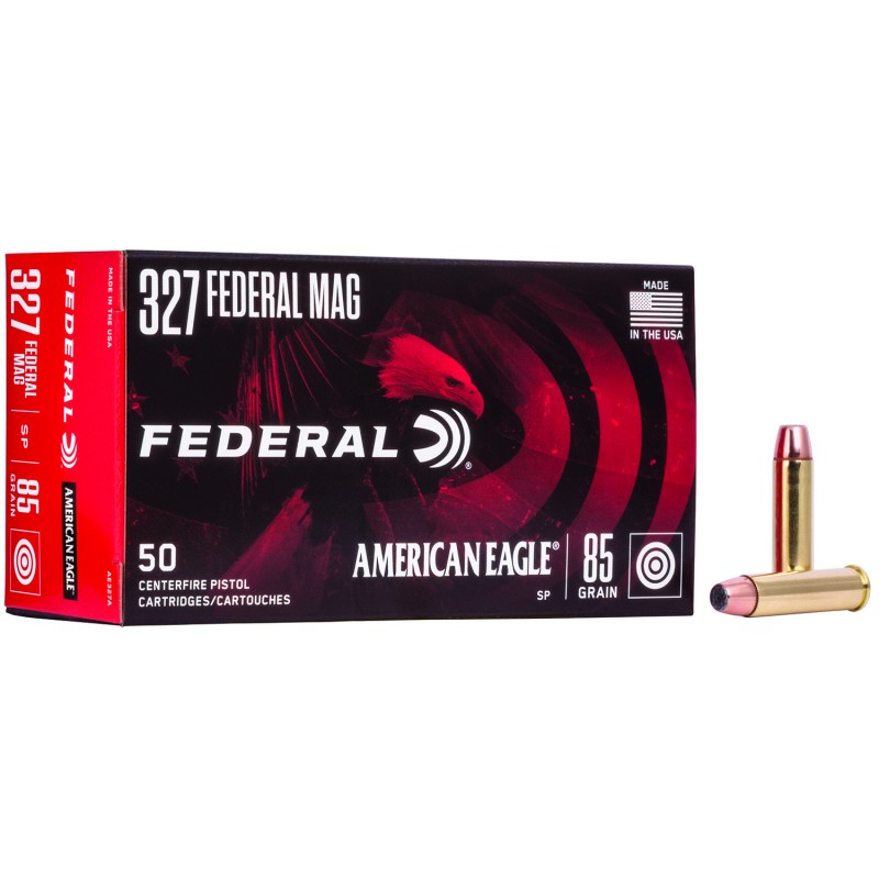 Federal AE327A American Eagle Handgun 327 Federal Mag 85 gr Jacketed Soft Point 50 Per Box 20 Case