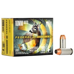 Federal P10T1 Premium  10mm Auto 180 gr Trophy Bonded Bear Claw Jacketed Soft Point 20 Per Box 10 Case