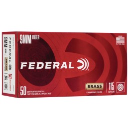 Federal WM5199 Champion Training 9mm Luger 115 gr Full Metal Jacket 50 Per Box 20 Case