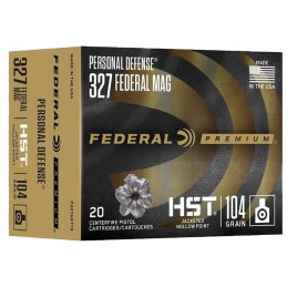 Federal P327HST1S Premium Personal Defense 327 Federal Mag 104 gr Jacket Hollow Point 20 Per Box 10 Case