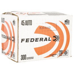 Federal C45230A300 Champion Training  45 ACP 230 gr Full Metal Jacket 300 Per Box 1 Case