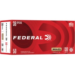 Federal C38130A   38 Special 130 gr Full Metal Jacket 50 Per Box 20 Case