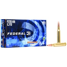 Federal 270130LFA PowerShok Copper 270 Win 130 gr Copper Hollow Point 20 Per Box 10 Case