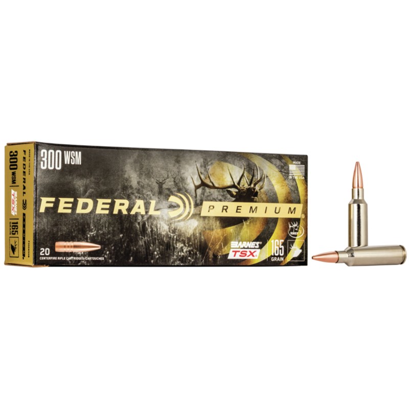 Federal P300WSMG Premium  300 WSM 165 gr Barnes TSX 20 Per Box 10 Case