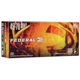 Federal F4570FS1 Fusion  4570 Gov 300 gr Fusion Soft Point 20 Per Box 10 Case