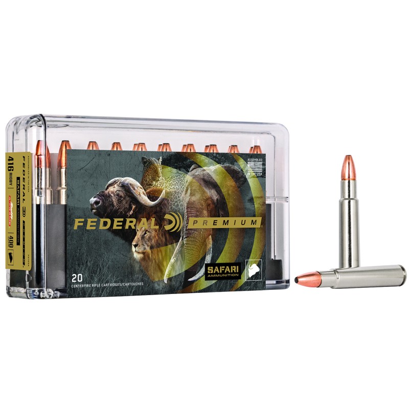 Federal P416SA Premium Safari CapeShok 416 Rigby 400 gr Swift A Frame 20 Per Box 10 Case