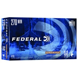 Federal 270B PowerShok  270 Win 150 gr Jacketed Soft Point 20 Per Box 10 Case