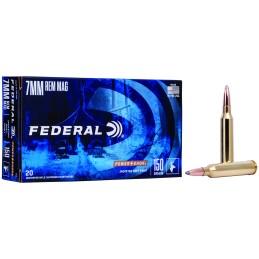 Federal 7RA PowerShok  7mm Rem Mag 150 gr Jacketed Soft Point 20 Per Box 10 Case