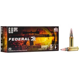 Federal F68MSR1 Fusion MSR 6.8mm Rem SPC 115 gr Fusion Soft Point 20 Per Box 10 Case