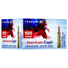 Federal AE223BLF American Eagle  223 Rem 55 gr Full Metal Jacket 100 Per Box 5 Case