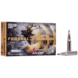 Federal P308TA1 Premium Terminal Ascent 308 Win 175 gr Terminal Ascent 20 Per Box 10 Case