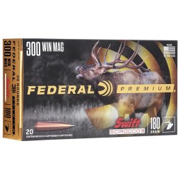 Federal P300WSS1 Premium  300 Win Mag 180 gr Swift Scirocco II 20 Per Box 10 Case