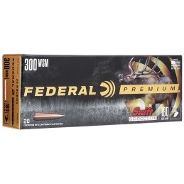 Federal P300WSMSS1 Premium  300 WSM 180 gr Swift Scirocco II 20 Per Box 10 Case