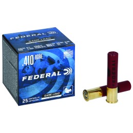 Federal H4126 GameShok High Brass 410 Gauge 2.50 12 oz 6 Shot 25 Per Box 10 Case