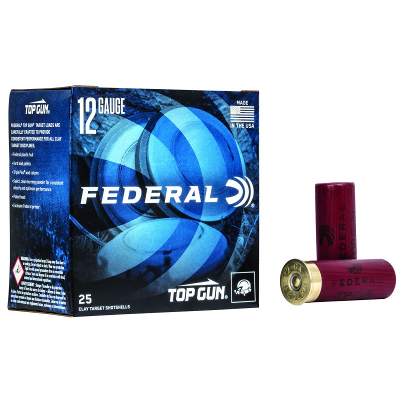 Federal TGL129 Top Gun  12 Gauge 2.75 1 18 oz 9 Shot 25 Per Box 10 Case