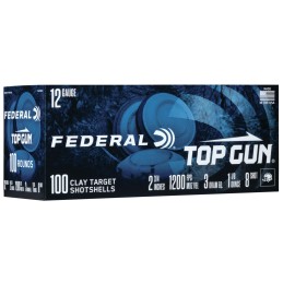 Federal TG121008 Top Gun  12 Gauge 2.75 1 18 oz 8 Shot 100 Per Box 2 Case