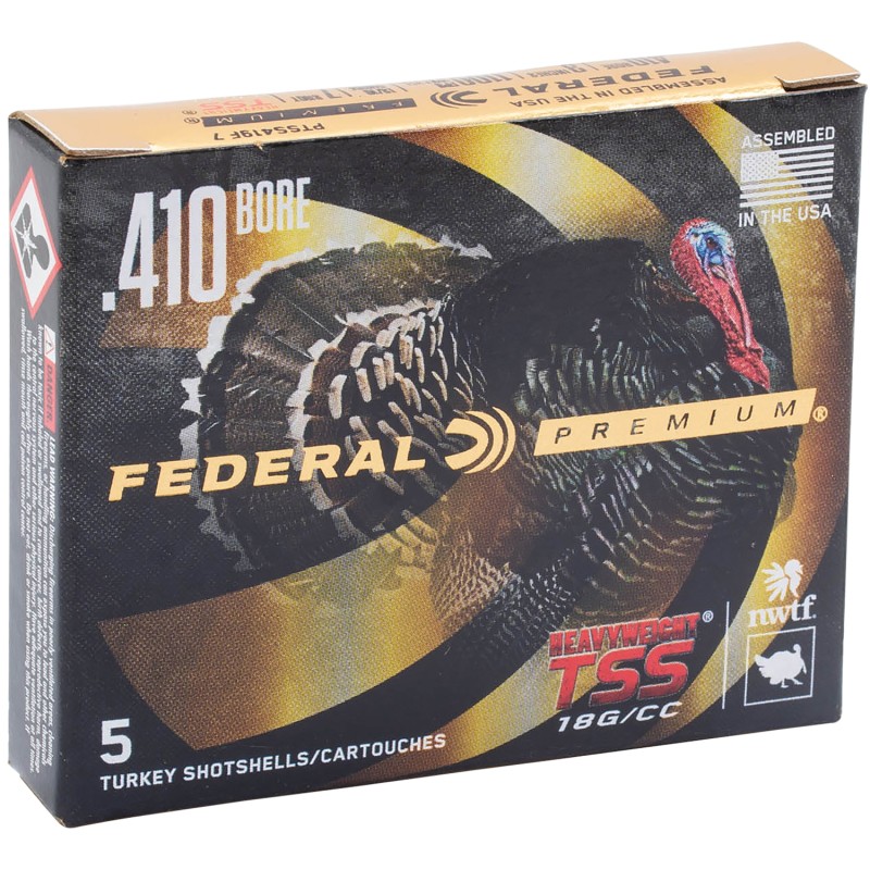 Federal PTSS419F8 Premium Turkey Heavyweight TSS 410 Gauge 3 1316 oz 8 Shot 5 Per Box 10 Case