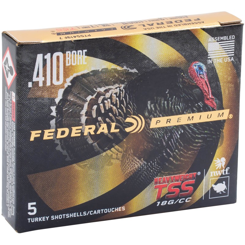 Federal PTSS419F95 Premium Turkey Heavyweight TSS 410 Gauge 1316 oz 5 Per Box 10 Case