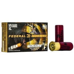 Federal PB127DPRS Premium VitalShok TruBall Deep Penetrator 12 Gauge 2.75 1 oz Rifled Slug Shot 5 Per Box 50 Case