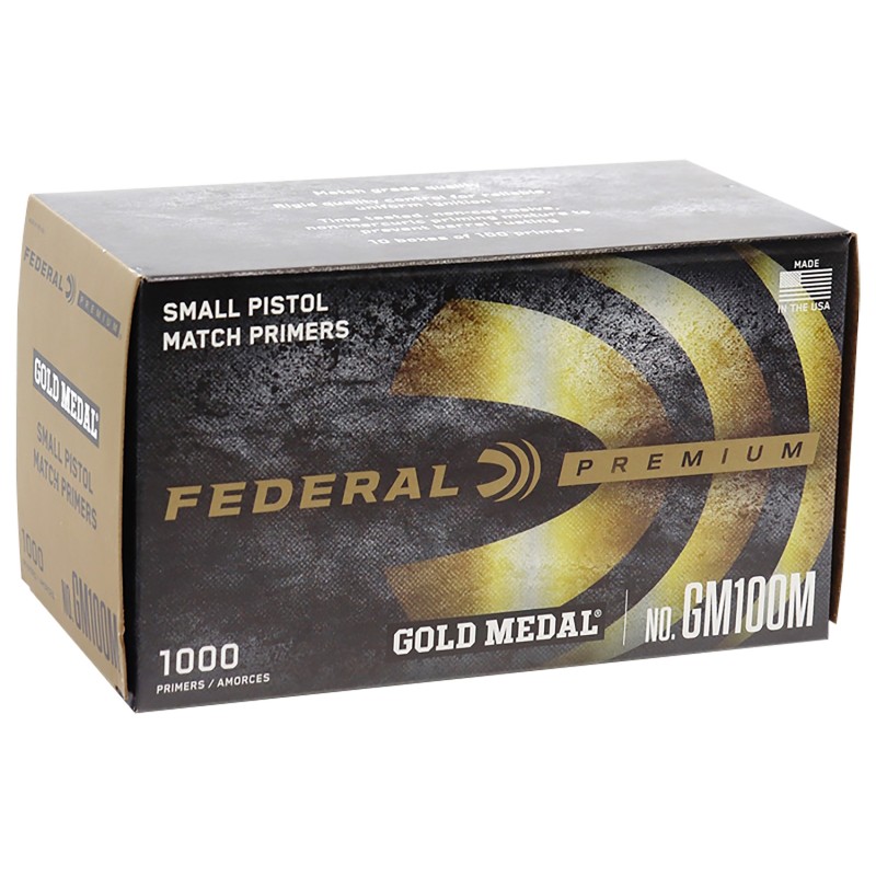 Federal GM100M Gold Medal Premium Small Pistol Multi Caliber Handgun 1000 Per Box