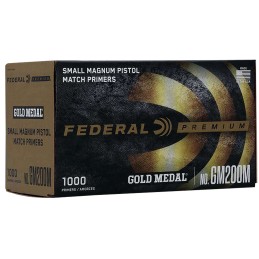 Federal GM200M Gold Medal Premium Small Pistol Mag Multi Caliber Handgun 1000 Per Box