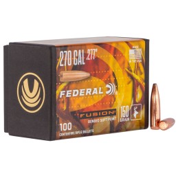 Federal FB277F4 Fusion Component  270 Win .277 150 gr Fusion Soft Point 100 Per Box 4 Case