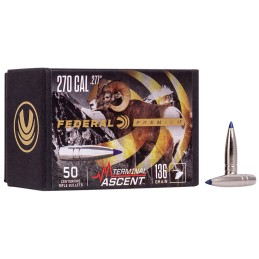 Federal PB277TA1 Premium Terminal Ascent Component 270 Win .277 136 gr Terminal Ascent 50 Per Box 4 Case