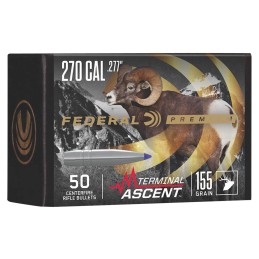 Federal PB277TA2 Premium Terminal Ascent Component 270 Cal .277 155 gr Terminal Ascent 50 Per Box 4 Case