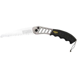 Wicked Tree Gear WTG001 Hand Saw  Folding Saw 7 High Carbon Steel Blade Black Overmolded Aluminum Handle