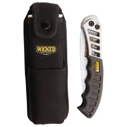 Wicked Tree Gear WTG003 Combo Pack  Folding Saw 7 High Carbon Steel BladeBlack Overmolded Aluminum Handle Includes Scabbard