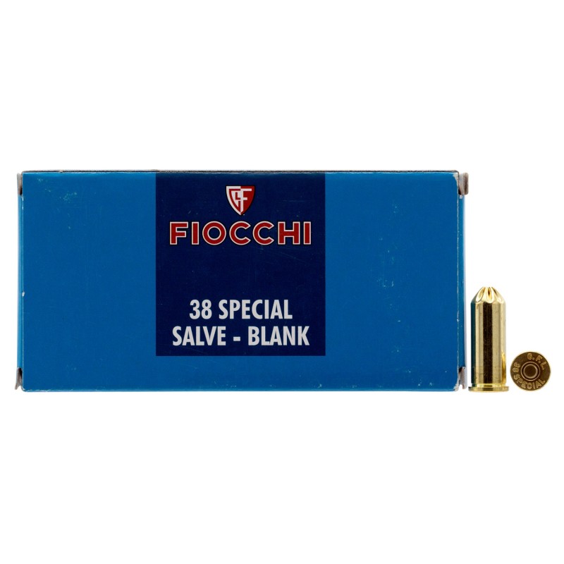 Fiocchi 38BLANK Pistol Blank 38 Special 50 Per Box 20 Case