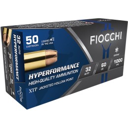 Fiocchi 32XTP Hyperformance  32 ACP 60 gr Hornady XTP Hollow Point 50 Per Box 10 Case