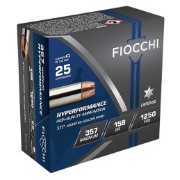 Fiocchi 357XTP25 Hyperformance  357 Mag 158 gr Hornady XTP Hollow Point 25 Per Box 20 Case