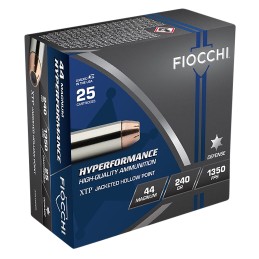 Fiocchi 44XTP25 Hyperformance  44 Rem Mag 240 gr Hornady XTP Hollow Point 25 Per Box 20 Case