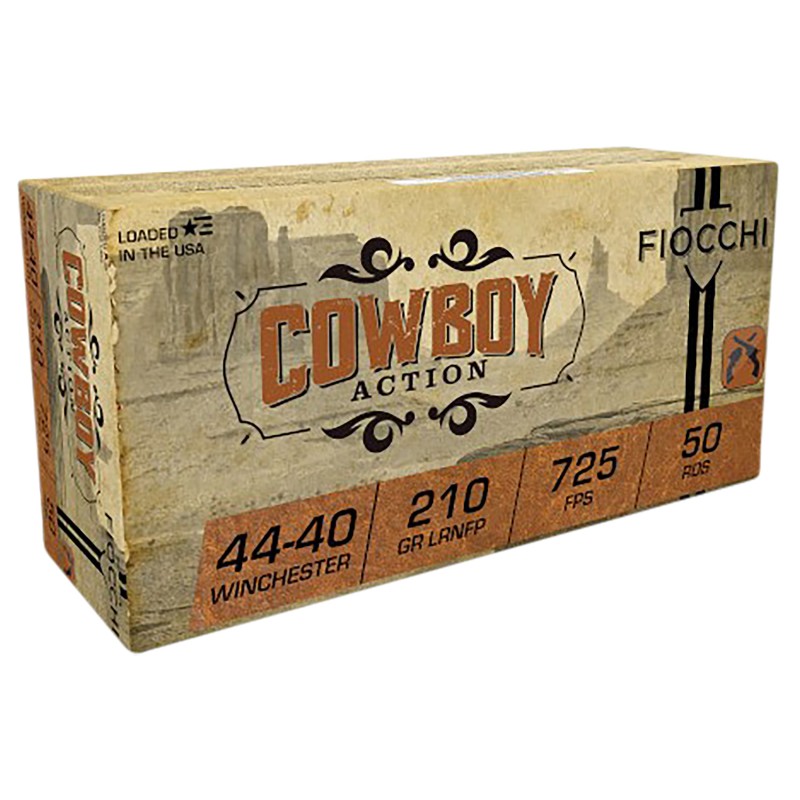 Fiocchi 4440CA Cowboy Action  4440 Win 210 gr Lead Round Nose Flat Point 50 Per Box 10 Case