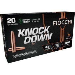 Fiocchi 65CMCHA Knock Down Enviro Shield 6.5 Creedmoor 120 gr Hollow Point 20 Per Box 10 Case