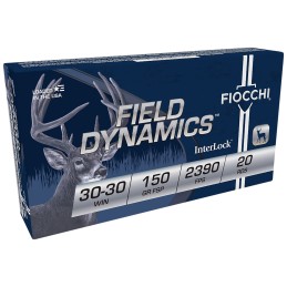 Fiocchi 3030B Field Dynamics InterLock 3030 Win 150 gr Flat Soft Point 20 Per Box 10 Case