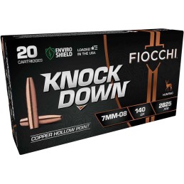 Fiocchi 7MM08CHA Knock Down Enviro Shield 7mm08 Rem 140 gr Hollow Point 20 Per Box 10 Case