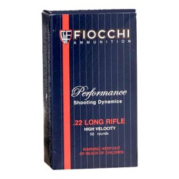 Fiocchi 22FHVCRN Field Dynamics High Velocity 22 LR 40 gr Copper Plated Solid Point 50 Per Box 100 Case