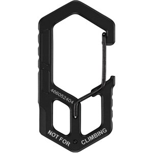 Carabiner Keychain Tool Black