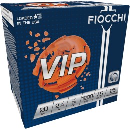 Fiocchi 20VIP75 Exacta Target VIP 20 Gauge 2.75 78 oz 7.5 Shot 25 Per Box 10 Case