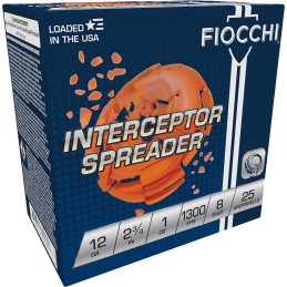 Fiocchi 12CPTR8 Exacta Target Interceptor Spreader 12 Gauge 2.75 1 oz 8 Shot 25 Per Box 10 Case