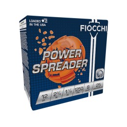 Fiocchi 12SSCX8 Exacta Target Power Spreader 12 Gauge 2.75 1 18 oz 8 Shot 25 Per Box 10 Case