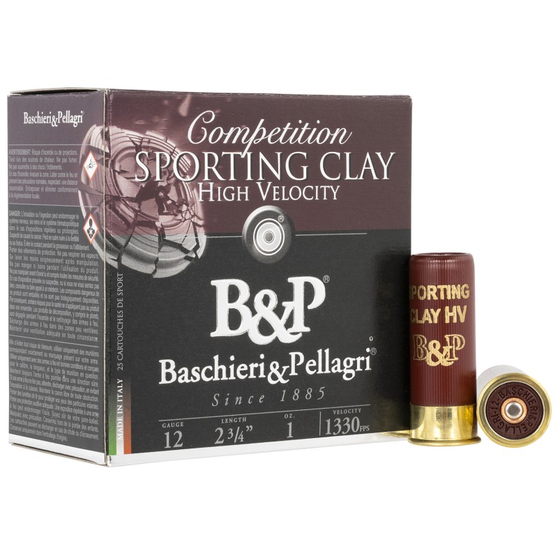 BP 12B1SCH8 Sporting Clays High Velocity 12 Gauge 2.75 1 oz 8 Shot 25 Per Box 10 Case