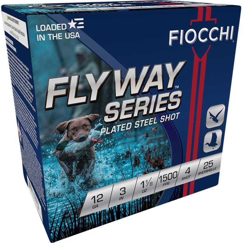 Fiocchi 123ST4 Flyway  12 Gauge 3 1 18 oz 4 Shot 25 Per Box 10 Case